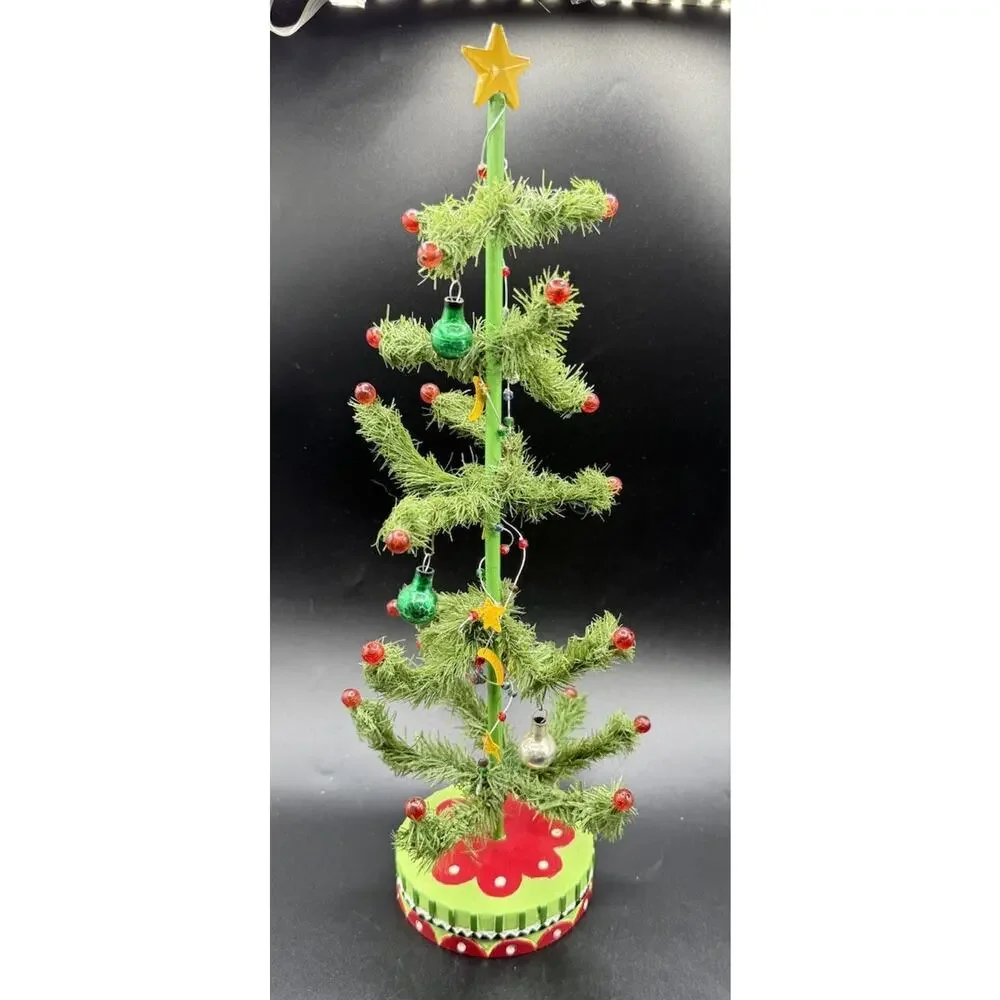 Dept 56 Krinkles Goose Feather Style Mini Ornament Display Tree Cute! 13” Tall